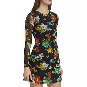 Alice + Olivia Delora Long Sleeve Mini Dress